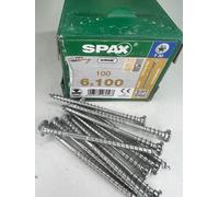SPAX T Star Adjusting Screws Flat Countersunk T30 Box Of 100 6mm x 100mm WIROX