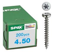 SPAX 0207000400503 Universal Screw 4 x 50mm T-Star Plus Stainless ...