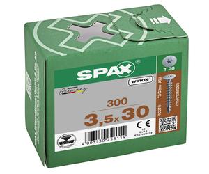 SPAX T-Star Plus T20 Rear Wall Fastening Furniture Screws 3.5 x 30mm Wirox Coated (Pack of 300)