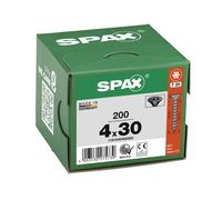 SPAX T-Star Plus T20 Universal Screws 4.0 x 30mm Metallic Coated (Pack of 200)