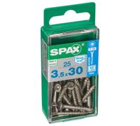 Spax Tx Countersunk Stainless Steel Screws - 3.5 X 30mm Pack Of 25