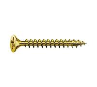 SPAX Universal Screw, 3.5 x 45 mm, 90 Pieces, Fully Threaded, Countersunk Head, Phillips Z2, 4CUT, Yellox - 8000000287251