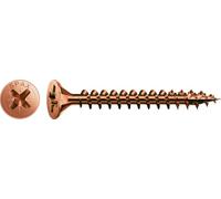 SPAX Universal Screw, 4.0 x 35 mm, Pack of 1000, Phillips Z2, Countersunk Head, Partially Threaded, 4CUT, Burnished C1A, 1081140400355