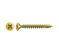 SPAX Universal Screw 4 x 35 mm, Pack of 180 - Wood Screws, Fully Threaded, Countersunk Head, Phillips Z2, 4Cut, Yellox Coating A2L - 8000000276651