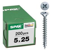 Spax - Universal Screw Countersunk Head Phillips Z 4Cut Full Thread Galvanised Blank A2J - 1081010350123, 0/1030/001/5,0/25/ /02