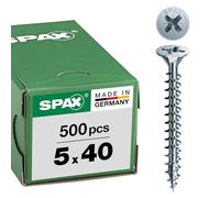 Spax - Universal Screw Countersunk Head Phillips Z 4Cut Full Thread Galvanised Blank A2J - 1081010350123, 0/1030/001/5,0/40/ /01