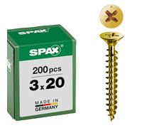 Spax S Self Countersinking Pozi Wood Screws 3mm 20mm Pack of 200