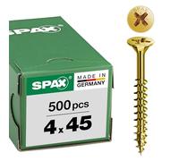 Spax - Universal Screw Countersunk Head Phillips Z 4Cut Partial Thread Yellow Passivated A2L - 0291020350305, 0/1034/021/4,0/45/ /01