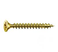 SPAX Universal Screws, 5.0 x 25 mm, 200 pieces, Cross recess Z2, Countersunk head, Full thread, 4CUT, YELLOX A2L, 1081020500253