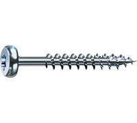 SPAX Universalschraube, 6,0 x 90 mm, 200 Pieces, T-STAR plus, Halbrundkopf, Teilgewinde, 4CUT, WIROX A3J, bright galvanized, 0201010600905