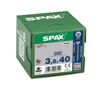 SPAX Wirox Z2 Csk Pozi Screws PZ2 3.5 x 40mm Qty 1000 Pcs ZINC
