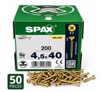SPAX Wood Screws 4.5x40mm YELLOX Countersunk Screws Box 200 Made Germany