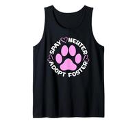 Spay Neuter Adopt Foster Dogs and Cats Pet Paws Tank Top