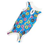 Spay Suit for Female Cat - Anti Licking Pet Suit, Breathable Collar Alternative | Elastic Soft Cotton Surgical Recovery Vest, Adjustable Hook Loop Back Closure Post Operative Wear for Feline Small