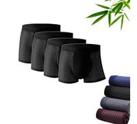 SPAYEIM Bamboo Fiber Boxer Briefs, Bamboo Boxers, Bamboo Fibre Boxer Shorts, Nylon Breathable Men's Underwear