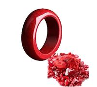 SPAYEIM FengShui Cinnabar Ring, Feng Shui Cinnabar Ring for Men Women,Elegant Simple Cinnabar Ring,Feng Shui Ring for Wealth and Protection Good Luck Money Amulet (9)