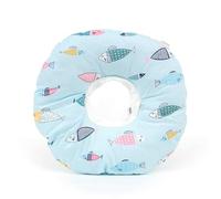 Spaying/Neutering Collar, Post-Surgery Protective Cover, Universal Soft Neck for Cats and Dogs, Comfortable, Removable(Blue fish,M)