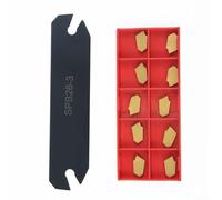 SPB326 Lathe Cutoff Tool Holder With 10 GTN3 SP300 Carbide Inserts For High And Long Service Life In Steel Finishing Processes