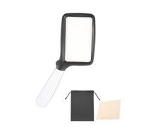 SPBIFIX Folding Handheld Magnifying Glass with 5 LED Lights 3X Rectangular | High-Transmittance Acrylic Lens Portable Foldable Hand Magnifier for Seniors Reading Inspection Craft Work