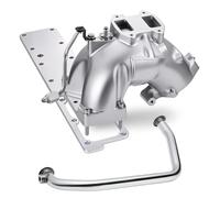 SPBREW Intake Manifold Kit for 6.7L Cummins 2007-2012 Ram 3500 4500 5500 (Chassis-Cab) Engine Air Intake Horn Kit with Grid Heater Upgrade & Heating System, Silver
