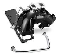 SPBREW Intake Manifold Kit for 6.7L Cummins 2007-2012 Ram 3500 4500 5500 (Chassis-Cab) Engine Air Intake Horn Kit with Grid Heater Upgrade & Heating System, Black