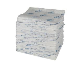 SPC® by Brady Oil Absorbent Sheets - Pack of 200, Lightweight, 3-Ply Pads, MAXX Technology for High Absorbency & Low Disposal Costs, 40 cm x 50 cm