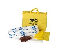 SPC® by Brady Oil Spill Kit - Portable Spill Kit for Oil & Petroleum-Based Liquids, Includes 10 Oil Absorbent Sheets, 2 Socks, Gloves & Disposal Bag - Oil Control Kit with Oil Absorbent Pads