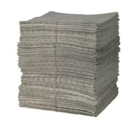 SPC® by Brady Universal Sorbent Pads - Pack of 200 Heavyweight, 1-Ply, Bonded and Perforated Pads, 40 cm x 50 cm, High Absorption Capacity for Oils, Water, Solvents, and Coolants