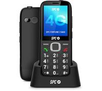 SPC Fortune 2 Max - Mobile phone for Seniors with 4G | 2.4” Scratch-Resistant Screen and Large Keys | 104dB and Charging Base | SOS Button, IEC Profile and Remote Config | Battery up to 7 Days