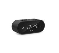 SPC Frodi Compact Radio Alarm Clock with LED Display, FM Radio, 10 Memories and 2 Alarm Functions, Digital Radio Alarm Clock - Black