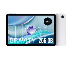 SPC Gravity Pro - 11" Tablet with a Matte View anti-glare FHD screen | 256GB expandable, 6GB RAM | 4G Connection, Octa-Core and Android 14 | 18W Fast Charging | Lunar Mist Colour