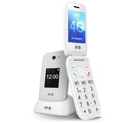 SPC Harmony 2 - Mobile phone for elderly people | Large keys, 4G and two scratch-resistant displays (2.8” + 1.77”) | SOS button and ICE profile | Volume 104dB, compatible with earphones, White