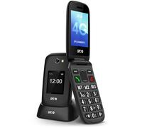 SPC HARMONY 2 - Senior mobile phone, extra-large keys, 4G, Black | Dual screens (2.8"+1.77"), cradle, SOS, remote configuration via the SPC Care app and compatible with hearing aids
