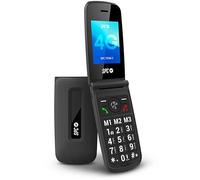 SPC Titan 2 - Flip mobile phone for seniors with 4G, large buttons, a loud 105dB ringer, and 2.4” screen | Easy to use and configure remotely | 3 quick dials | Battery life up to 7 days - Black