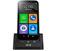 SPC ZEUS 4G PRO + case | Easy-to-use smartphone for the elderly | XXL icons, SOS button, Remote configuration | 5.5”, 4GB RAM,64GB internal memory, 13MP camera, Android 11, charging cradle, Black