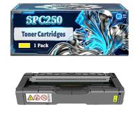 SPC250 Toner Cartridges Compatible for Ricoh Aficio SP C250DN SP C250DNW SP C250SF SPC250DN Printers, With Chip Large Capacity 3000 Pages (1 Pack Yellow)