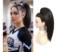 spca Cheerleader Ponytail Hairpiece,16" Cheer Ponytail Extension for Cheerleader Competition and Dance,All Star Cheer Hair Piece(16 Inch,Dark Brown)