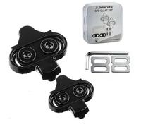 SPD Bike Cleats, 2-Bolt MTB Cleat Set for Indoor Cycling & Mountain Bikes | Single-Direction Release Replacement Cleats, Stainless Steel, Compatible with Shimano SM-SH51 and LOOK X-Track Pedal Systems