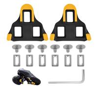 SPD Cleats Compatible with Shimano SPD-SL Pedals SH11 SH12 SH10 System 1Pair, Anti-Slip Cleats for Cycling Shoes Replacement Road Mountain Indoor Bike Pedal Cleat with Installation Set (Yellow)