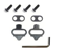 SPD Cleats for Cycling Shoes 2 Pcs SPD Cleats Non-Slip Design Perfect for Indoor Cycling Mountain Biking and Outdoor Road Riding Black