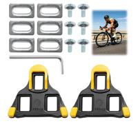 SPD Cleats for Cycling Shoes, Compatible with Shimano SPD-SL Pedals SH11 SH12 SH10 System, Durable Anti-Slip Replacement Bike Cleats with Installation Kit for Road Bike, MTB and Indoor Cycling