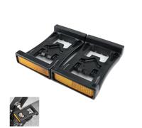 SPD Pedals to Flat Pedals Adapter for Shimano SM-PD22 M540 M520 - Set of 2 - Convert Clipless Pedals to Platform Pedals with Reflectors - Easy Clip-On, No Tools Needed - Durable Composite Material