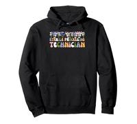 SPD Tech Floral Flower Sterile Processing Technician Pullover Hoodie