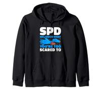 SPD We Touch What You're Too Scared To Tech Humor Zip Hoodie