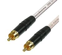 SPDIF Digital Audio Video Coaxial Cable. RCA to RCA. Van Damme 75ohm Coax Phono (3m, Cream)