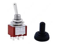 SPDT DPDT 6MM Reset Latching Toggle Switch MTS-102 5A 6A 125V 3A 250 AC 3 6PIN ON-ON ON-OFF-ON Rocker Switch Lights Motors IDGTTLDF(MTS-203,1PCS_WITH CAP)
