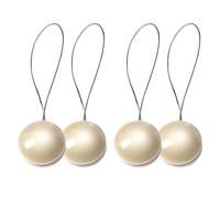 SPDYCESS 4 Pack Magnetic Curtain Tiebacks, Cat-eye Decorative Curtain Buckle Decorative Rope Holder for Home Office Hotel Window(Beige)