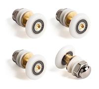 SPDYCESS 4 PCS Shower Door Rollers 25mm Eccentric, Bathroom Door Replacement Wheels Runners Pulleys for Sliding Curved or Flat Shower Doors, Shower Door Parts