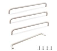 SPDYCESS 4 Pieces Kitchen Cupboard Handles White, Pull Handles for Kitchen Cabinet Wardrobe Shower Door Drawer Furniture, Hole Spacing 224mm