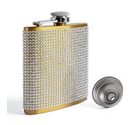 SPDYCESS Diamond Hip Flask 6oz Portable Bottle with Funnel for Women Stainless Steel Flask for Alcohol for Ladies Party Wedding Camping